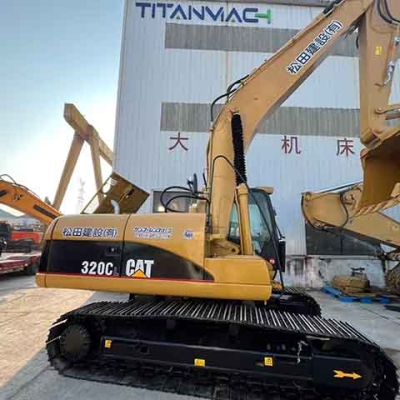 Original Caterpillar CAT320D2L excavator, used in construction, in good condition and for sale.