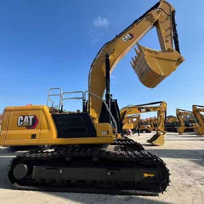 Used Caterpillar CAT345 high-spec excavator, large construction machinery, high quality, for sale.