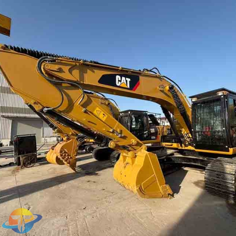 Caterpillar CAT320D2L excavator with low working hours, powerful performance, and readily available for sale.