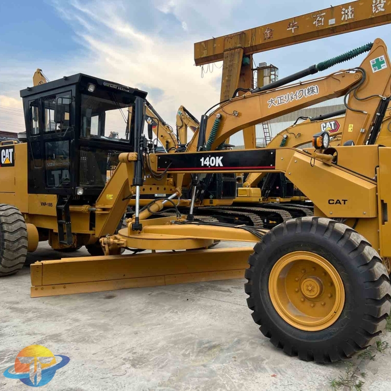High quality Caterpillar brand second hand CAT140K Motor Grader for sale at low price