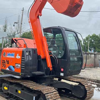 Used, high-quality, original Hitachi ZX70 crawler excavator construction machinery for sale in good used condition.