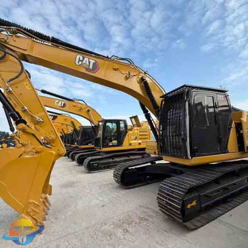 Used Caterpillar CAT323 excavator, low working time, high-altitude loading, used construction machinery for sale.