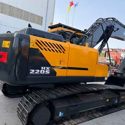 Hyundai HX220S excavator, high performance, in good condition, ready for construction use and for sale.