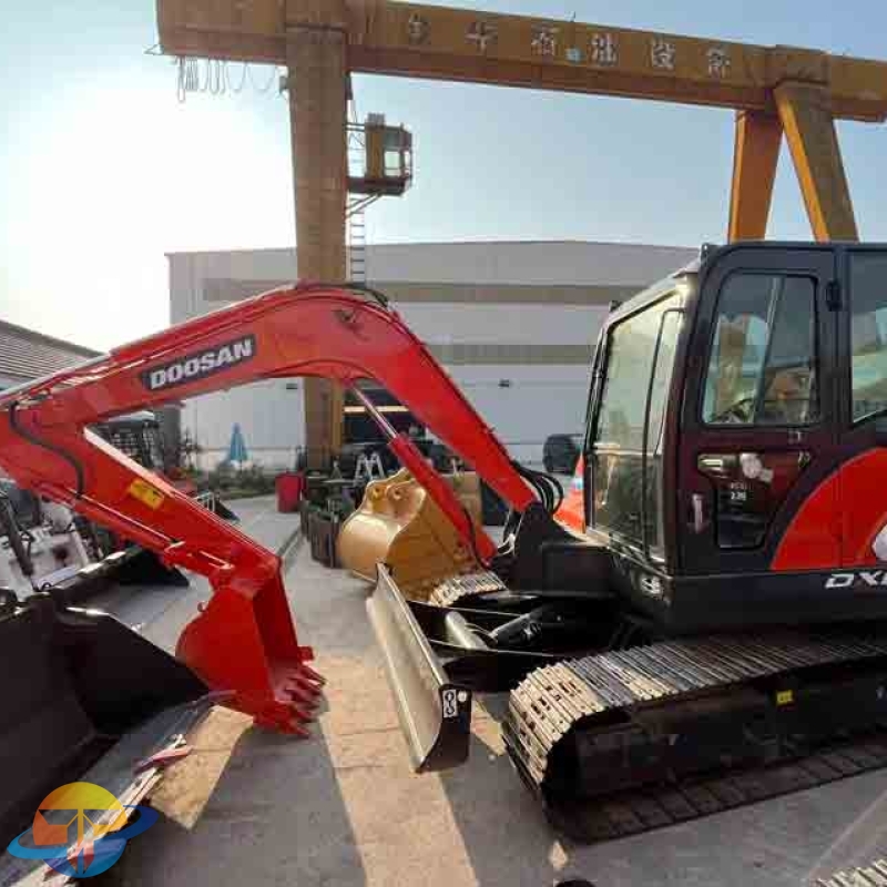 Used Doosan DX60-9C hydraulic mini excavator, suitable for small industrial projects. High quality, available for sale.