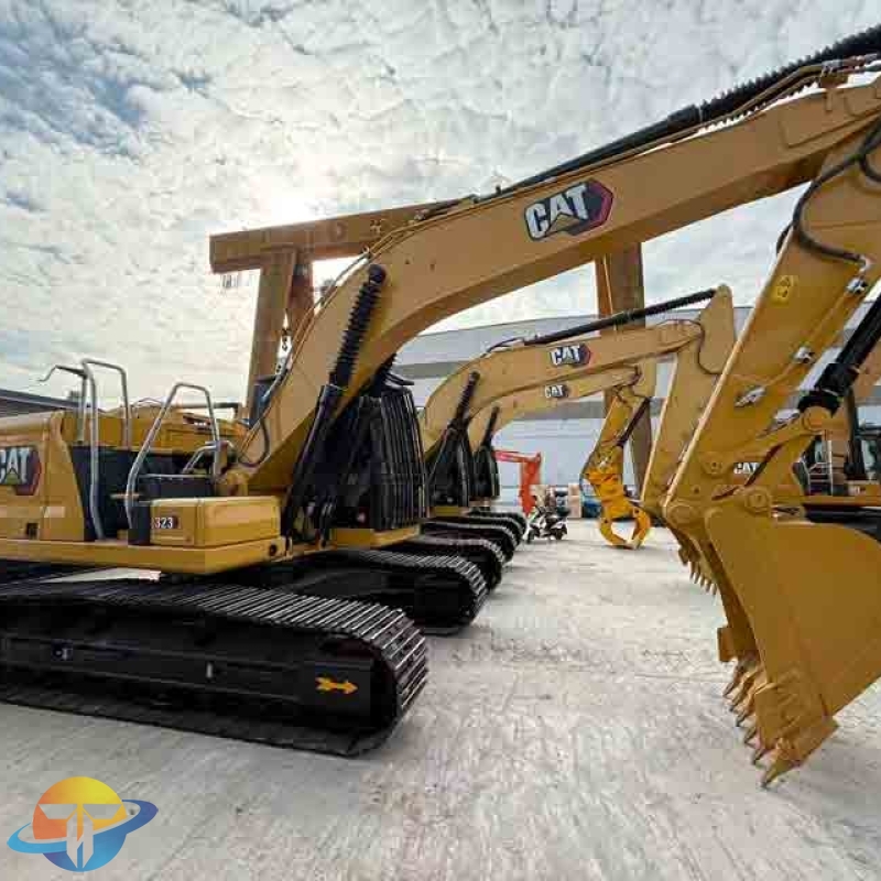 Used Caterpillar CAT323 excavator, low working time, high-altitude loading, used construction machinery for sale.
