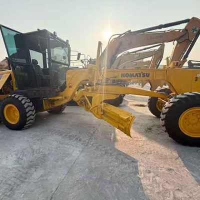 The high-quality Komatsu GD655 grader is in good working order and has ample power.