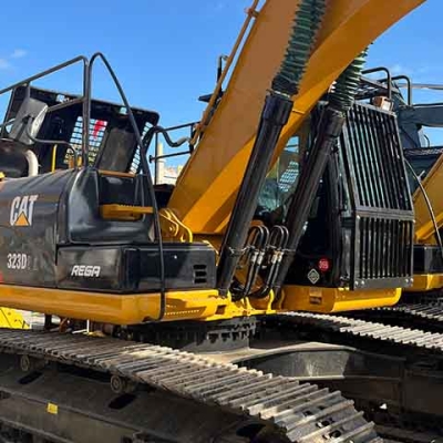Imported from Japan, used Caterpillar 323D2L excavator for general construction use.