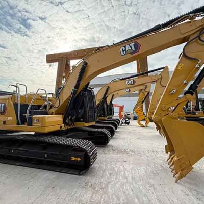 Used Caterpillar CAT323 excavator, low working time, high-altitude loading, used construction machinery for sale.