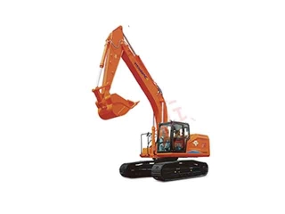 This new TT6245F 26-ton medium excavator is equipped with a Cummins HPCR Electronically Controlled Engine and has a wide driving field of view.