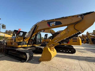 Caterpillar CAT320D2L excavator with low working hours, powerful performance, and readily available for sale.