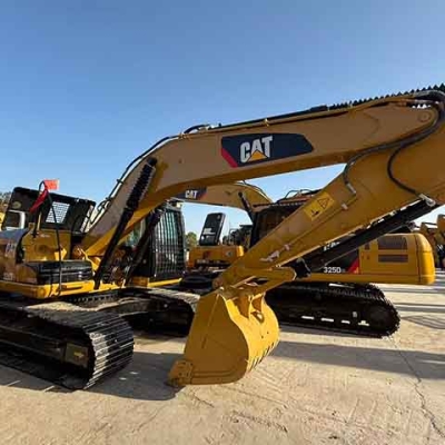 Caterpillar CAT320D2L excavator with low working hours, powerful performance, and readily available for sale.