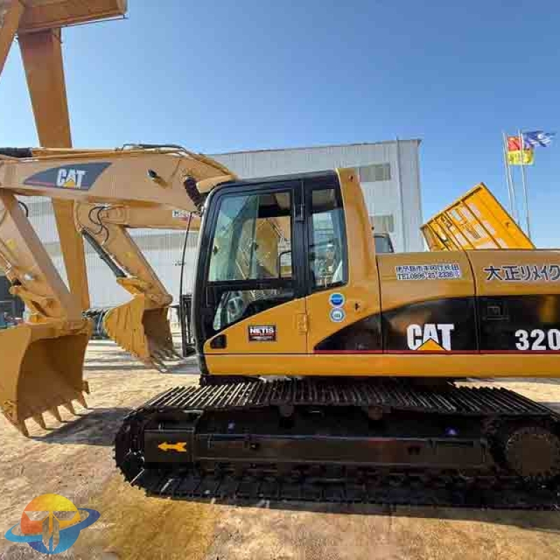 Used Caterpillar CAT320C tracked excavator, high quality, original parts for sale.