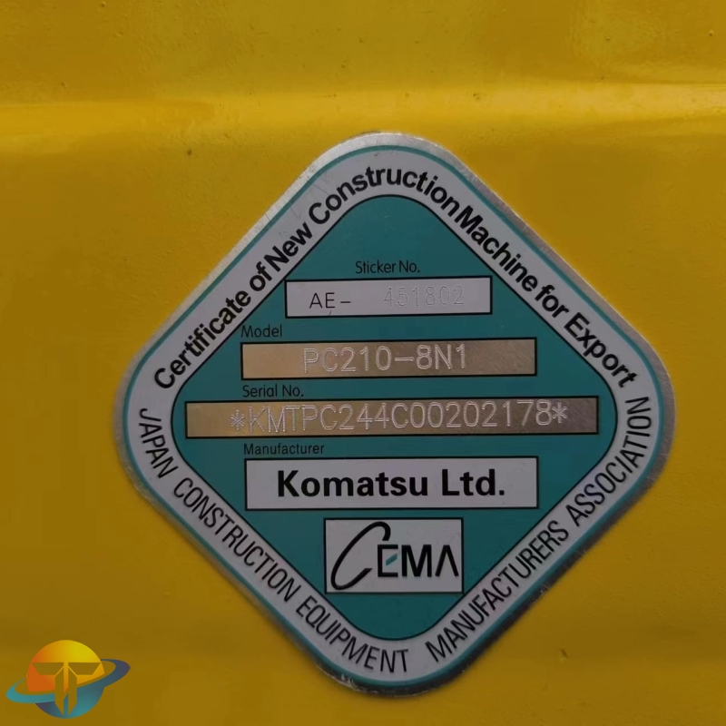 Used heavy equipment Komatsu PC210--8N1 excavator crawler excavator cheap for sale