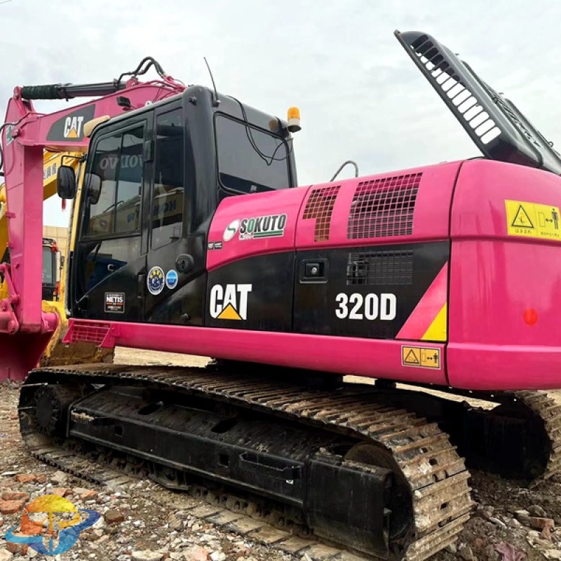 Used Caterpillar CAT320D excavator large engineering equipment for sale at a low price