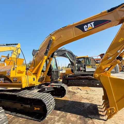 Used Caterpillar CAT320C tracked excavator, high quality, original parts for sale.