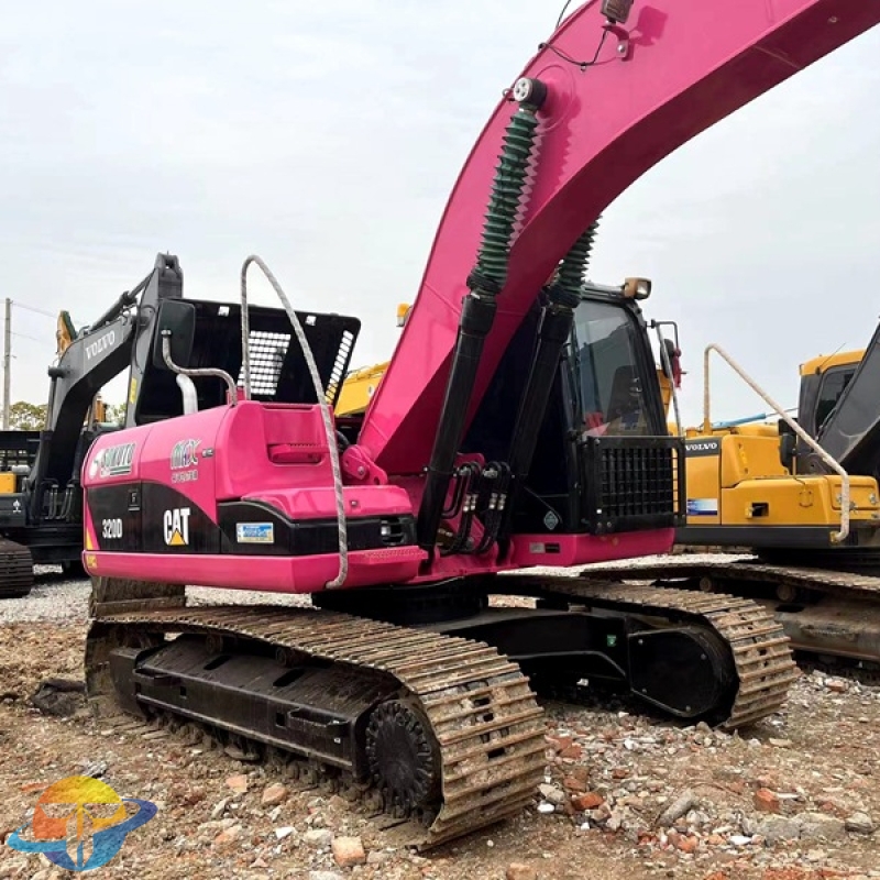 Used Caterpillar CAT320D excavator large engineering equipment for sale at a low price