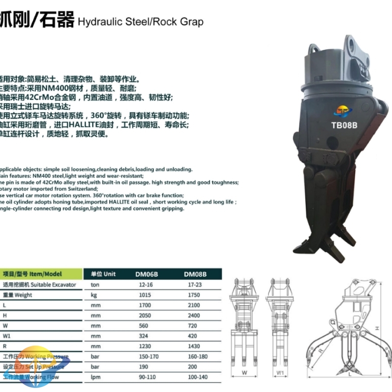 Hydrau Steel/Rock Grap