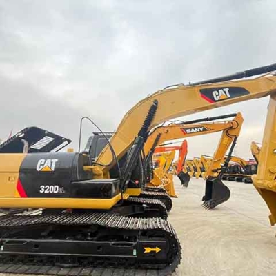 A used Caterpillar CAT320D2L excavator, a high-efficiency earthmoving machine with powerful performance and in good condition, is available for sale.